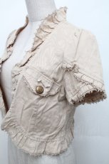 画像3: axes femme / レースフリルショートボレロ M ベージュ S-26-05-03-028-AX-TO-HR-ZS (3)