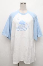 画像1: FLC / TT＊NUTラグランT  サックスｘ白 S-26-05-03-032-LO-BL-HR-ZS (1)