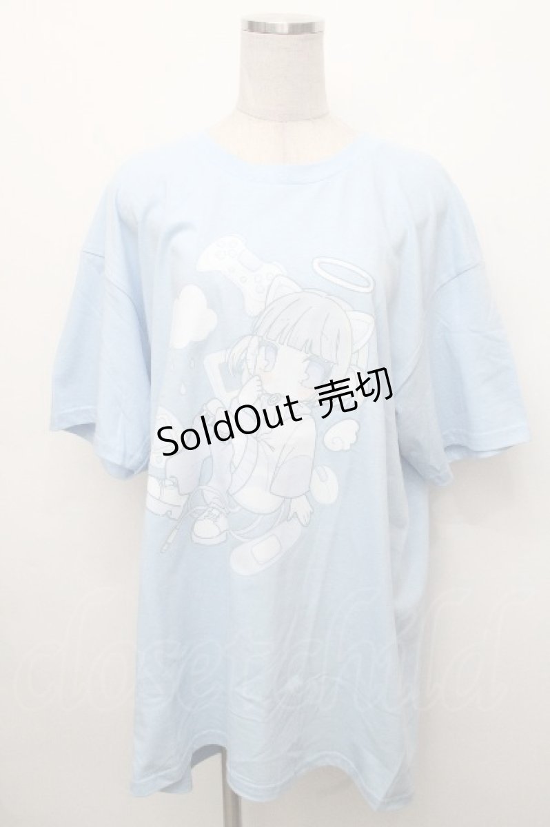 画像1: PUNK / エンジェルパンデミックなおTシャツ  サックス S-26-05-03-035-PU-PA-HR-ZS (1)