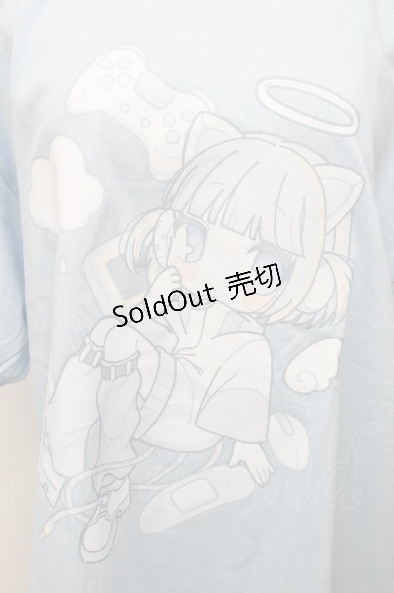 画像3: PUNK / エンジェルパンデミックなおTシャツ  サックス S-26-05-03-035-PU-PA-HR-ZS (3)