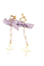 画像2: Angelic Pretty / クロスイヤリング  ラベンダー S-26-05-04-004-AP-AC-AS-ZS (2)