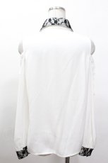 画像2: MA*RS / レース重ね襟オフショルブラウス  白 S-26-05-04-037-GO-BL-TE-ZS (2)