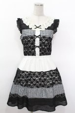 画像1: axes femme POETIQUE / パッチワーク使いワンピース  黒ｘ白 S-26-05-04-053-AX-OP-HR-ZS (1)