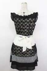 画像2: axes femme POETIQUE / パッチワーク使いワンピース  黒ｘ白 S-26-05-04-053-AX-OP-HR-ZS (2)