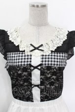 画像3: axes femme POETIQUE / パッチワーク使いワンピース  黒ｘ白 S-26-05-04-053-AX-OP-HR-ZS (3)