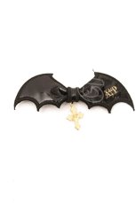 画像1: Angelic Pretty / Horror Bat Crossクリップ  黒 S-26-05-04-008-AP-AC-AS-ZS (1)