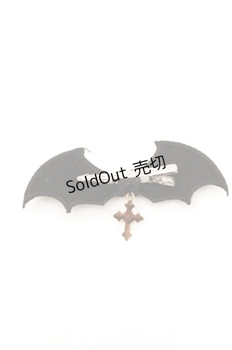 画像2: Angelic Pretty / Horror Bat Crossクリップ  黒 S-26-05-04-008-AP-AC-AS-ZS (2)
