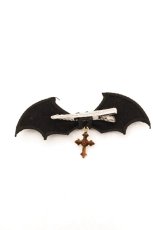 画像2: Angelic Pretty / Horror Bat Crossクリップ  黒 S-26-05-04-008-AP-AC-AS-ZS (2)