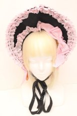 画像2: BABY,THE STARS SHINE BRIGHT / Eleonoreボンネット  黒ｘピンク S-26-05-04-020-BA-AC-AS-ZS (2)