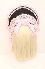 画像4: BABY,THE STARS SHINE BRIGHT / Eleonoreボンネット  黒ｘピンク S-26-05-04-020-BA-AC-AS-ZS (4)
