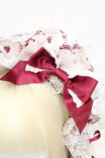 画像5: BABY,THE STARS SHINE BRIGHT / Cinderella きらめく魔法の舞踏会 柄ボンネット  白ｘワイン S-26-05-04-022-BA-AC-AS-ZS (5)