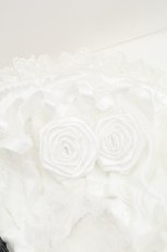画像6: LOLITA / バラリボンレースハーフボンネット  白 S-26-05-04-023-LO-OP-HR-ZS (6)