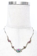 画像1: Michal Negrin / ミニローズネックレス  グリーン S-26-05-04-029-LO-AC-AS-ZS (1)