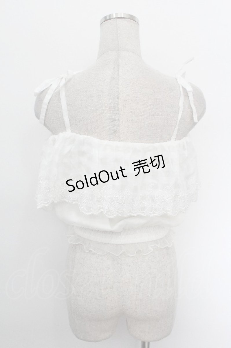 画像2: LIZ LISA / さくらんぼ刺繍オフショルトップス  白 S-26-05-05-032-LO-TO-HR-ZS (2)