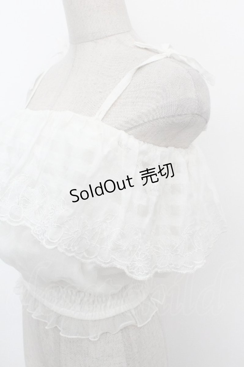 画像3: LIZ LISA / さくらんぼ刺繍オフショルトップス  白 S-26-05-05-032-LO-TO-HR-ZS (3)