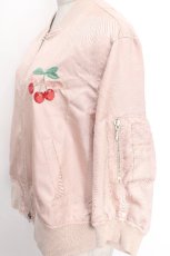 画像3: Jane Marple / さくらんぼ刺繍ブルゾン  ピンク S-26-05-05-034-JM-JA-HR-ZS (3)
