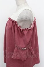 画像3: axes femme / 肩開きドットチュール切替プルオーバー  ピンク S-26-05-05-036-AX-TO-HR-ZS (3)