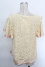画像2: axes femme / レース半袖カットソー  キナリ S-26-05-05-037-AX-TO-HR-ZS (2)