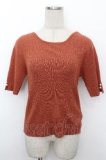 画像1: axes femme / ねじりリボンデザインニット  オレンジ S-26-05-05-040-AX-TO-HR-ZS (1)
