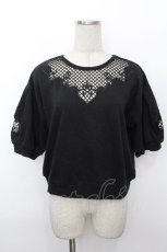 画像1: axes femme POETIQUE / カットワーク刺繍プルオーバー  黒 S-26-05-05-042-AX-TO-HR-ZS (1)