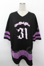 画像1: KRY CLOTHING / 「ICE」 オーバーサイズトップス  黒ｘ紫 S-26-05-05-043-PU-TO-HR-ZS (1)