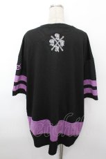 画像2: KRY CLOTHING / 「ICE」 オーバーサイズトップス  黒ｘ紫 S-26-05-05-043-PU-TO-HR-ZS (2)