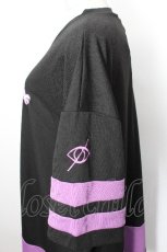 画像4: KRY CLOTHING / 「ICE」 オーバーサイズトップス  黒ｘ紫 S-26-05-05-043-PU-TO-HR-ZS (4)