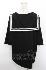 画像2: ankoROCK / セーラー襟カットソー  黒 S-26-05-05-045-PU-TO-HR-ZS (2)
