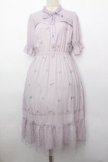 画像1: axes femme / ローズ刺繍ワンピース  ラベンダー S-26-05-05-049-AX-OP-HR-ZS (1)