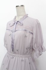 画像3: axes femme / ローズ刺繍ワンピース  ラベンダー S-26-05-05-049-AX-OP-HR-ZS (3)