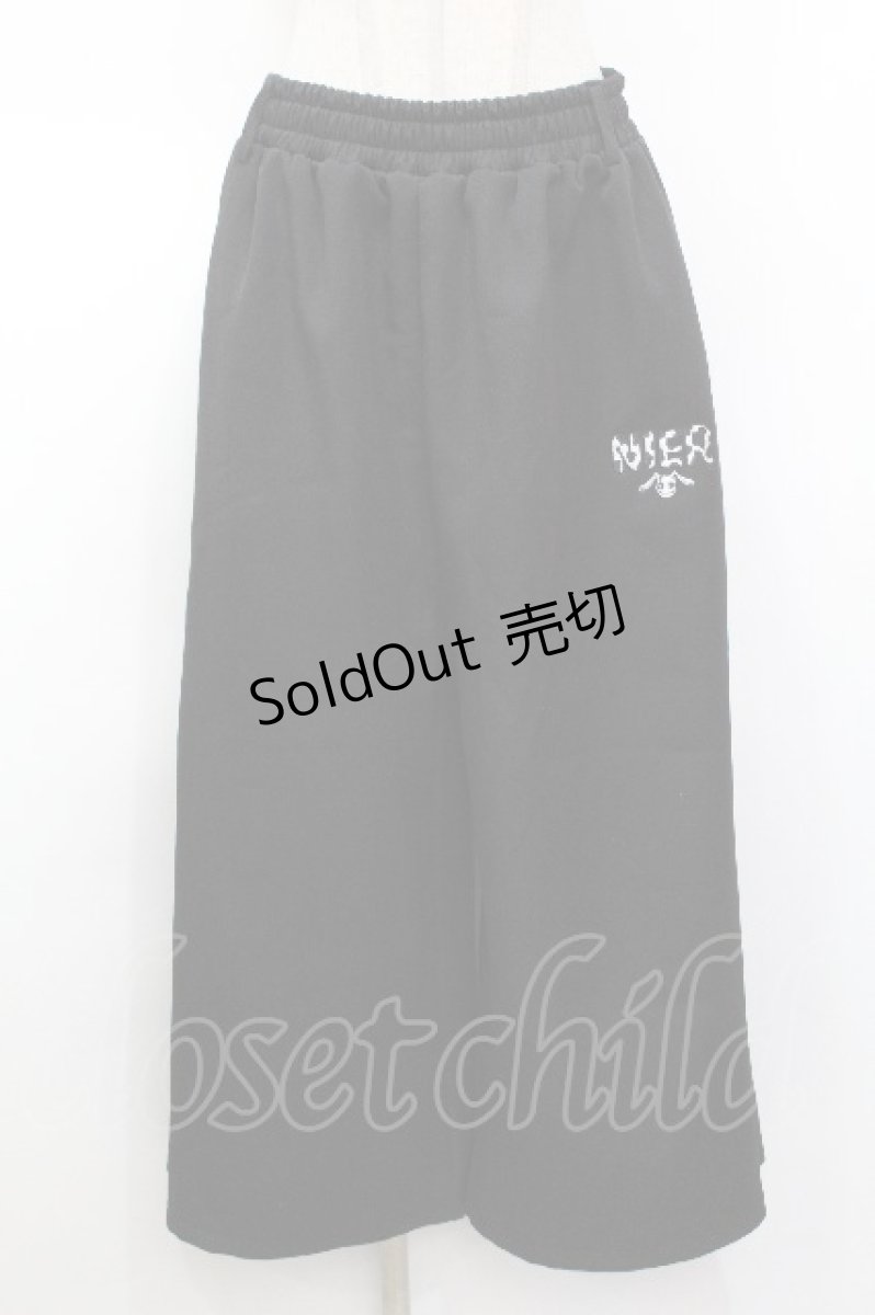画像1: NieR Clothing / サイドZIPワイドパンツ  黒ｘ白 S-26-05-05-058-PU-PA-HR-ZS (1)