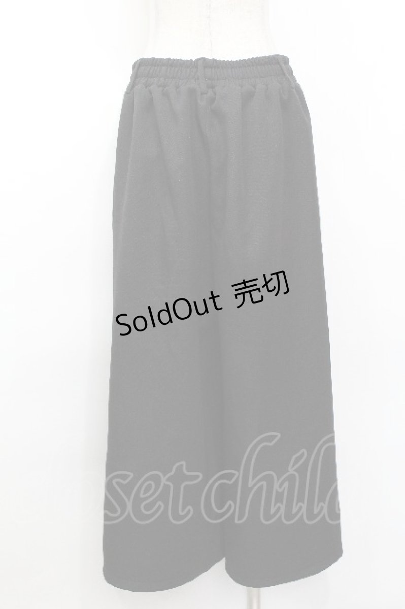 画像2: NieR Clothing / サイドZIPワイドパンツ  黒ｘ白 S-26-05-05-058-PU-PA-HR-ZS (2)