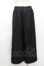 画像2: NieR Clothing / サイドZIPワイドパンツ  黒ｘ白 S-26-05-05-058-PU-PA-HR-ZS (2)