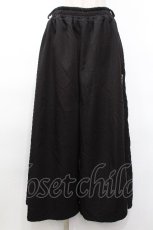 画像1: NieR Clothing / サイドZIPワイドパンツ  黒ｘ青 S-26-05-05-059-PU-PA-HR-ZS (1)