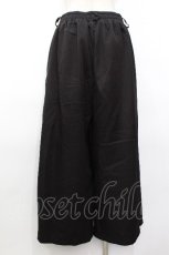 画像2: NieR Clothing / サイドZIPワイドパンツ  黒ｘ青 S-26-05-05-059-PU-PA-HR-ZS (2)