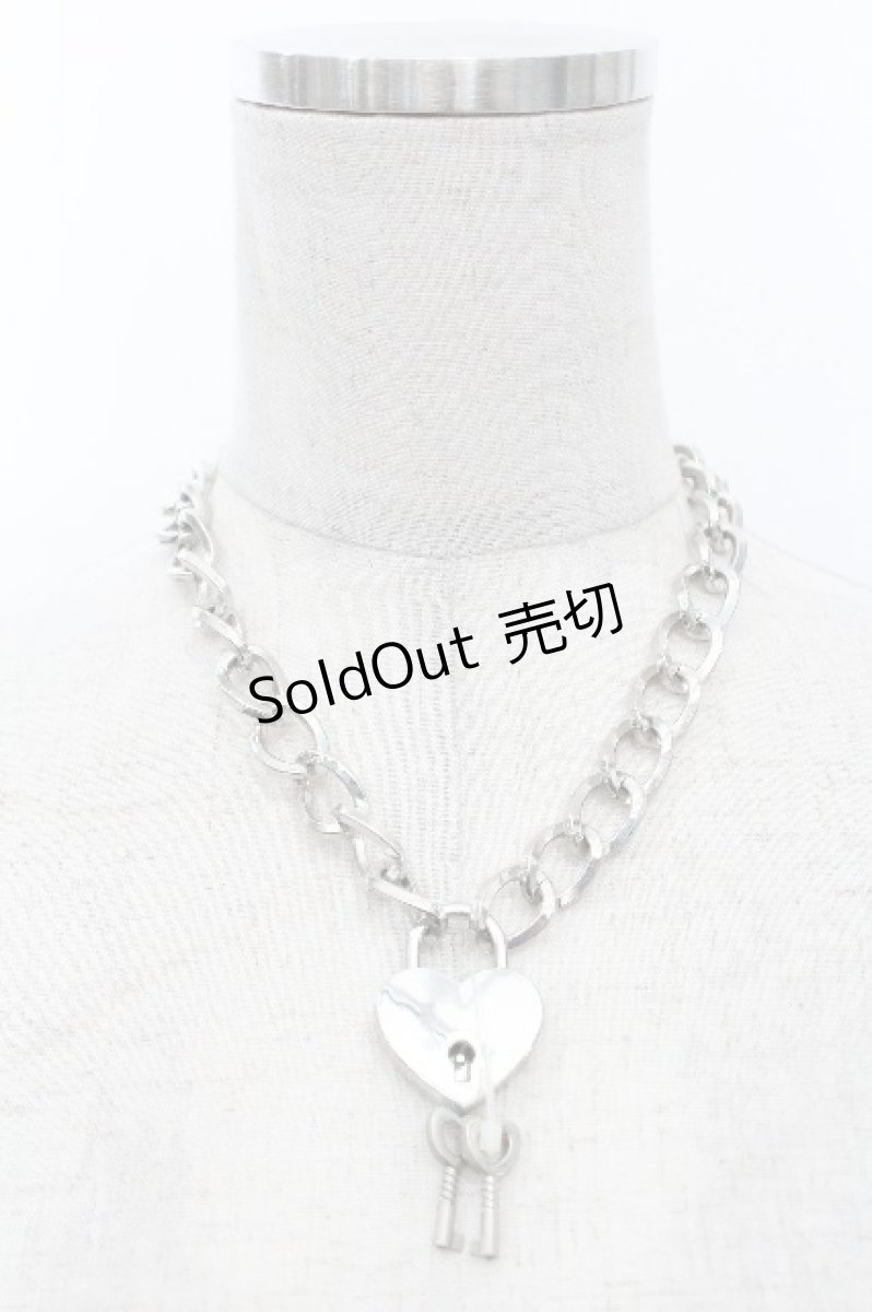 画像1: GOTH / ハート鍵チェーンネックレス  シルバー S-26-05-05-1034-GO-TS-HR-ZS (1)