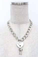 画像1: GOTH / ハート鍵チェーンネックレス  シルバー S-26-05-05-1034-GO-TS-HR-ZS (1)