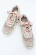 画像1: m petit by misako / AMハートガラチュールスニーカー LL ベージュ S-26-05-05-1024-LO-SH-HR-ZS (1)