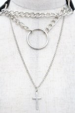 画像2: PUNK / レザーチョーカー  黒 S-26-05-05-1032-PU-AC-HR-ZS (2)