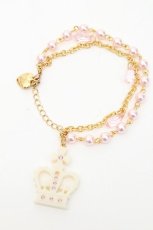 画像1: Angelic Pretty / Sweet Crownブレスレット  オフ S-26-05-05-014-AP-AC-HR-ZS (1)