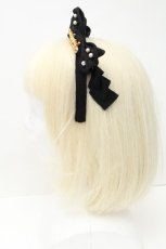 画像3: Angelic Pretty / Angelicプレートグログランリボンカチューシャ  黒 S-26-05-05-016-AP-AC-HR-ZS (3)