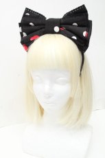 画像1: Angelic Pretty / Milky Berryカチューシャ  黒 S-26-05-05-017-AP-AC-HR-ZS (1)