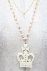 画像2: Angelic Pretty / Sweet Crownネックレス  オフ S-26-05-05-018-AP-AC-HR-ZS (2)
