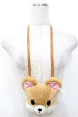 画像1: Angelic Pretty / はにかみベアーフェイスポーチ  ブラウン S-26-05-05-027-AP-ZA-HR-ZS (1)