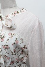 画像4: axes femme POETIQUE / フラワーシフォンワンピース  白ｘピンク S-26-05-06-034-AX-OP-HR-ZS (4)