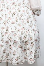 画像5: axes femme POETIQUE / フラワーシフォンワンピース  白ｘピンク S-26-05-06-034-AX-OP-HR-ZS (5)