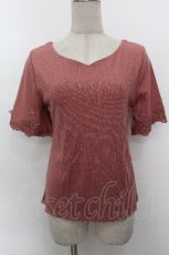 画像1: axes femme / バックレースアップリブプルオーバー  濃ピンク S-26-05-06-005-AX-TO-HR-ZS (1)