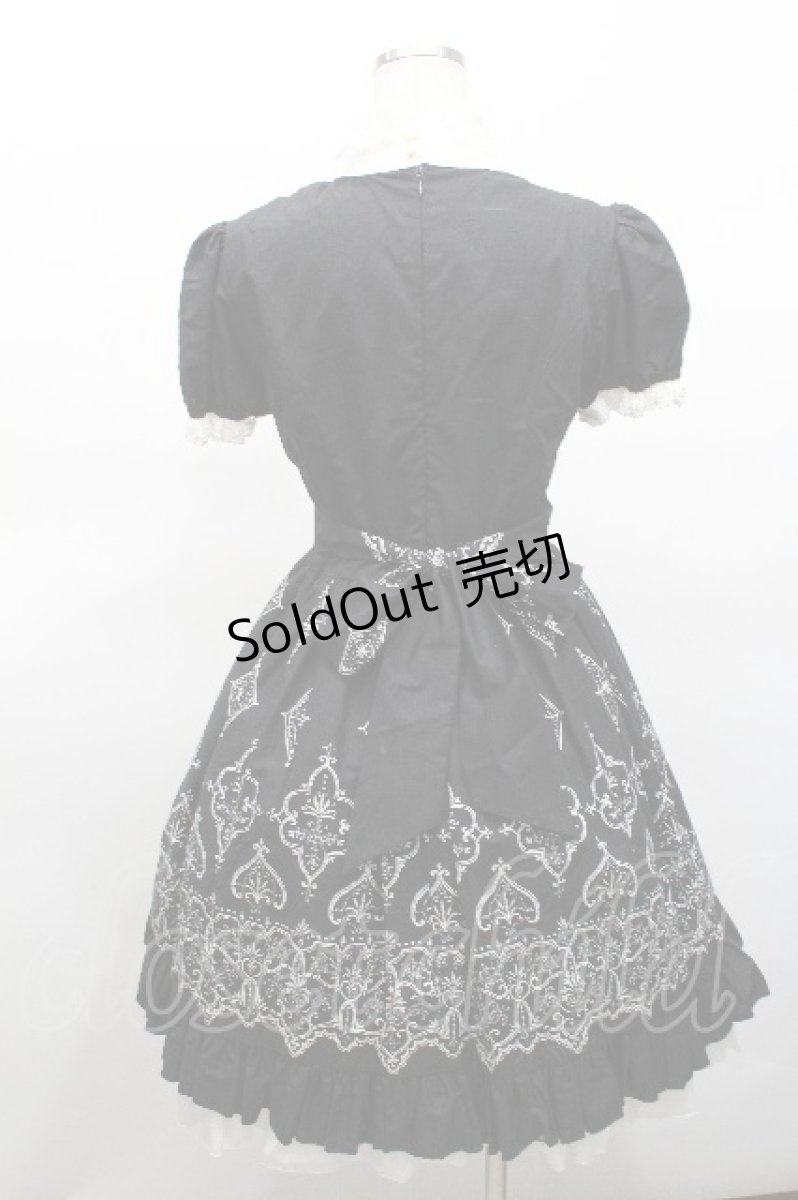 画像2: ATELIER PIERROT / ヨーク襟ワンピース  黒ｘ白 S-26-05-06-045-EL-OP-HR-ZS (2)