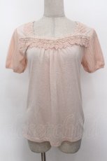 画像1: axes femme / レースデザイントップス  ピンク S-26-05-06-006-AX-TO-AS-ZS (1)
