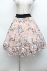 画像1: axes femme / 花柄プリーツスカート  ピンク S-26-05-06-050-AX-SK-HR-ZS (1)